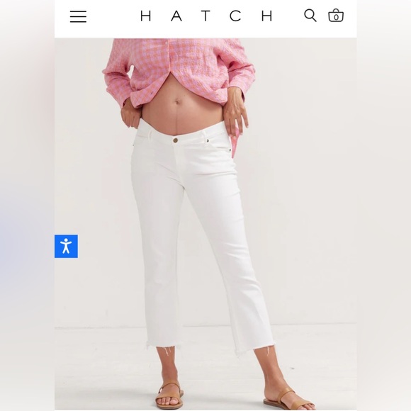 Hatch Maternity Cropped Jeans - Picture 1 of 10